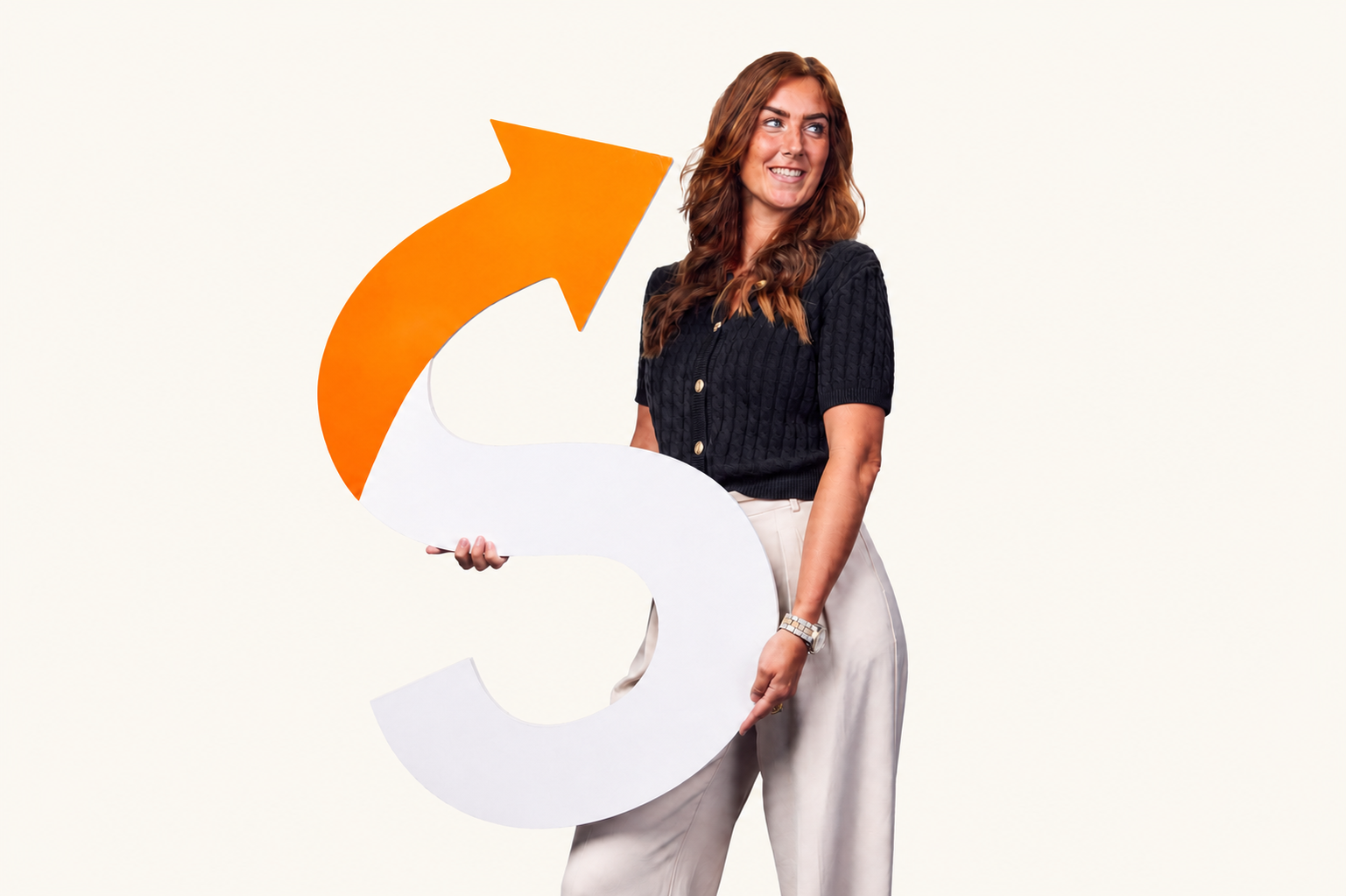 Salure-collega Kirsten met de letter S